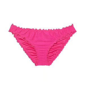 Плавки бикини Victoria's Secret Swim Mix & Match Ruffle Cheeky Fishnet, розовый Victoria's. Цвет: розовый