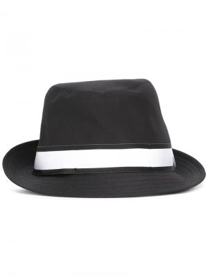 Шляпа-трилби с лентой Dolce & Gabbana. Цвет: чёрный