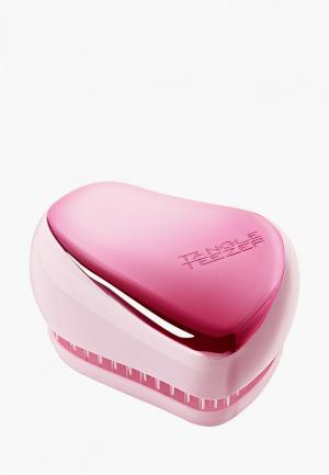 Расческа Tangle Teezer Compact Styler Baby Doll Pink Chrome. Цвет: розовый
