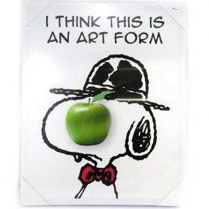 Снупи [M3935] - Дизайнерское полотно яблоко (50х40 см). SNOOPY