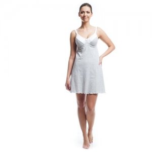 Сорочка женская со встроенным лифом серый меланж NewForm 508-7415 (Серый меланж; 90C). Цвет: серый