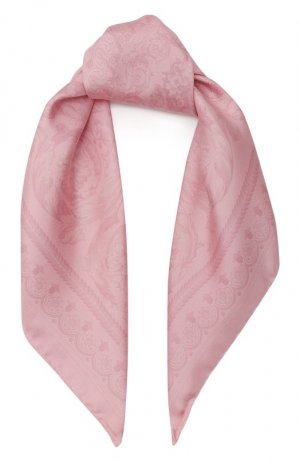 Шелковый платок Versace. Цвет: розовый