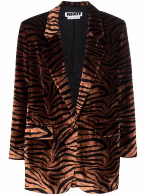 Tiger striped blazer jacket ROTATE. Цвет: оранжевый