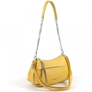 Женская сумка через плечо из эко кожи с тремя отделениями 6656 Елоу (131878) Anna Fashion. Цвет: желтый/желтый