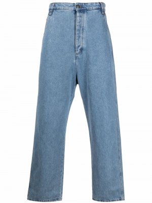 Wide-leg jeans AMI Paris. Цвет: синий