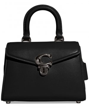 Маленькая сумка-портфель Sammy 21 Luxe из изысканной кожи COACH, черный Coach