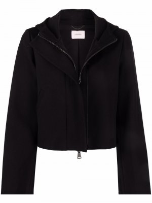Укороченная куртка на молнии с капюшоном Dorothee Schumacher. Цвет: черный