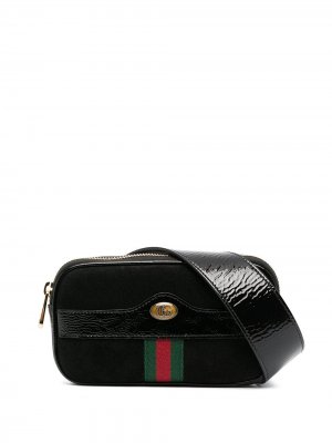 Поясная сумка с отделкой Web Gucci Pre-Owned. Цвет: черный