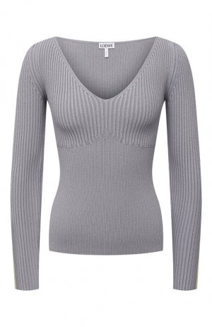 Пуловер из вискозы Loewe. Цвет: серый