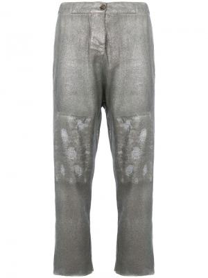 Укороченные брюки прямого кроя Avant Toi. Цвет: серый
