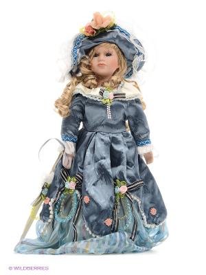 Кукла фарфор Доменика 16 дюймов Angel Collection. Цвет: голубой