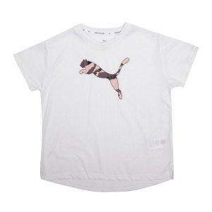 Белая футболка с круглым вырезом и логотипом Modern Sports для девочек Детская PUMA