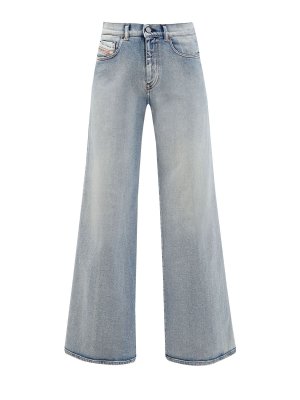 Расклешенные джинсы 1978 Wide из эластичного денима DIESEL. Цвет: голубой