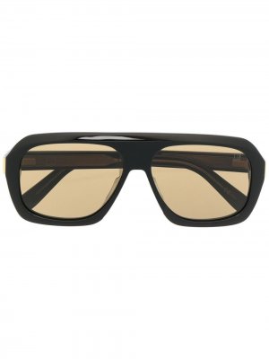 Солнцезащитные очки-авиаторы Dunhill. Цвет: черный