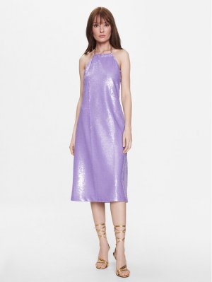 Коктейльное платье стандартного кроя, фиолетовый Silvian Heach