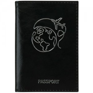 Для паспорта BRAUBERG 238212, черный. Цвет: черный