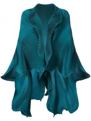 Пиджак-шаль с рюшами Issey Miyake. Цвет: зелёный