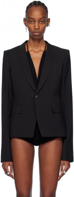 Черный мягкий пиджак 60 см Rick Owens