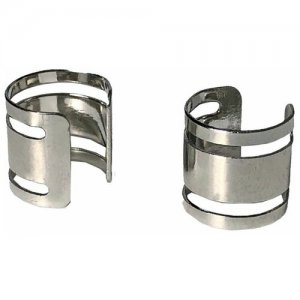 Серьги каффы , нержавеющая сталь, размер/диаметр 11 мм., серебряный 4Love4You. Цвет: серебристый