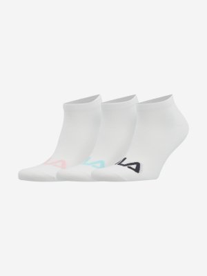 Носки для девочек , 3 пары, Белый, размер 25-27 FILA. Цвет: белый