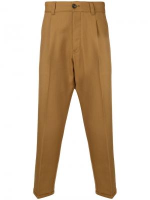 Классические брюки узкого кроя Pt01. Цвет: коричневый