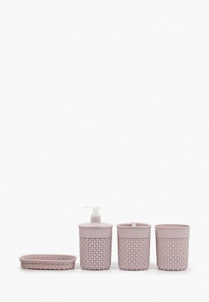 Набор аксессуаров для ванной Curver FILO. Цвет: розовый
