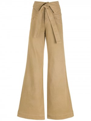 Расклешенные брюки Calca Andrea Bogosian. Цвет: бежевый