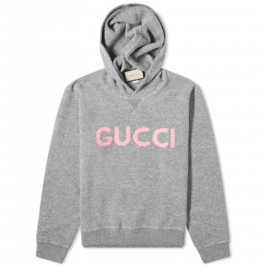 Худи Intarsia Logo Knit, цвет Grey & Pink Gucci