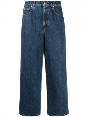 Укороченные джинсы широкого кроя Alexander McQueen. Цвет: синий