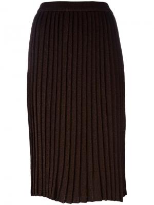 Straight pleated skirt Denia D'enia. Цвет: коричневый