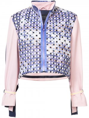 Куртка в стиле колор-блок с плетеной отделкой Martina Spetlova
