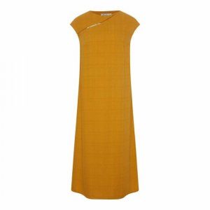 Платье , короткий рукав, размер S, желтый Elmira Markes. Цвет: желтый/горчичный