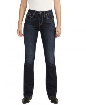 Женские зауженные джинсы с завышенной талией Avery Bootcut, синий Silver Jeans Co.