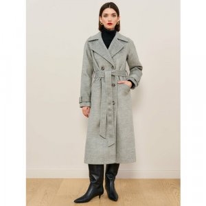 Пальто , размер 44/46, хаки, серый VIAVILLE. Цвет: серый/хаки
