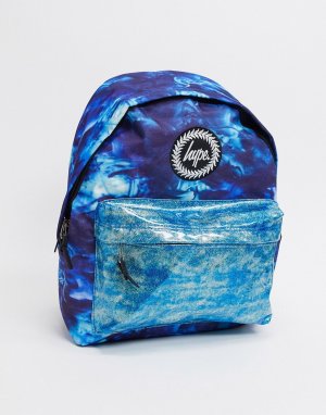 Рюкзак с принтом океан и блестками -Синий Hype