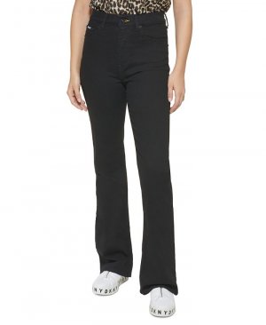Женские расклешенные джинсы Boreum с высокой посадкой DKNY Jeans, черный Jeans