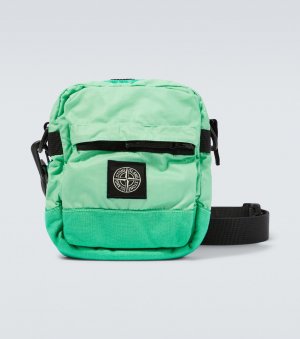 Холщовая сумка-мессенджер с логотипом, зеленый Stone Island