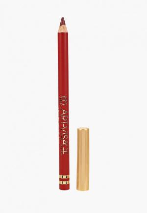 Карандаш для губ Art-Visage 202 красно-коричневый. Цвет: разноцветный