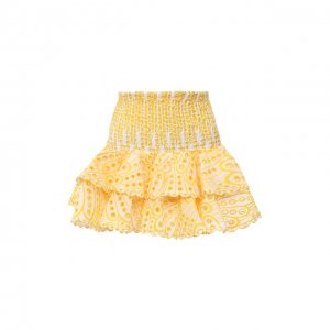 Хлопковая юбка Charo Ruiz Ibiza. Цвет: жёлтый