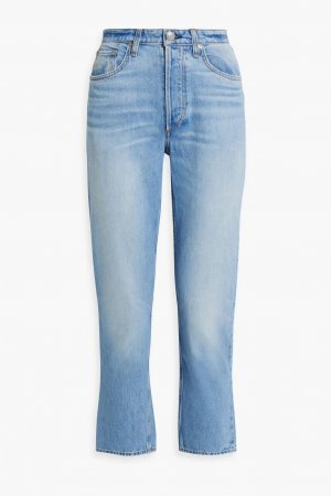 Укороченные джинсы прямого кроя с высокой посадкой Nina Rag & Bone, легкий деним bone