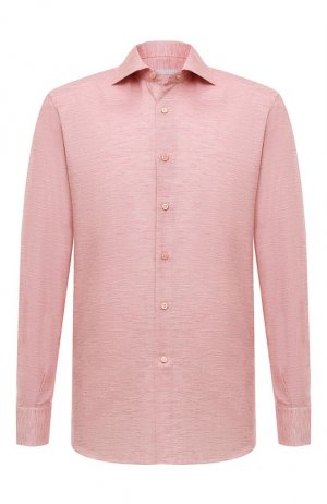 Льняная рубашка Stefano Ricci. Цвет: розовый