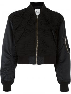 Укороченная куртка бомбер Comme Des Garçons Noir Kei Ninomiya. Цвет: чёрный