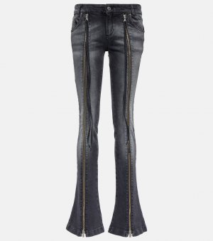Расклешенные джинсы с низкой посадкой , серый Blumarine