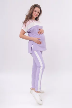 Костюм для беременных женский 0130 фиолетовый 44 RU Magica bellezza. Цвет: фиолетовый