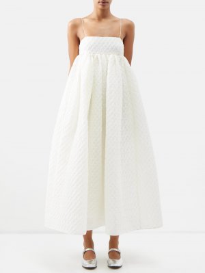 Платье-клоке из смесового льна edition beth с квадратным вырезом , белый Cecilie Bahnsen