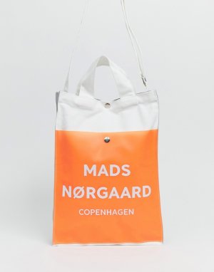 Фирменная сумка-тоут Mads Norgaard. Цвет: мульти