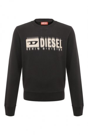 Хлопковый свитшот Diesel. Цвет: серый