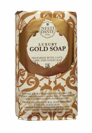 Мыло Nesti Dante 60th Anniversary luxury gold soap/Юбилейное золотое 250 г. Цвет: белый
