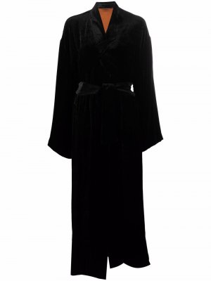 Длинное пальто 1990-х годов с поясом Jean Paul Gaultier Pre-Owned. Цвет: черный