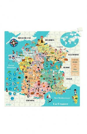 Пазл Карта Франции Vilac. Цвет: разноцветный